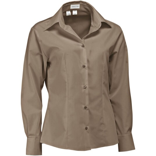 JOBELINE Bluse Filipa langermet; Størrelse 36; Gråbrun/taupe