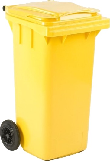 Affaldscontainer Ese Gul Plast 120 L Uv Resistent Affaldscontainer Ese Gul Plast 120 L Uv Resistent