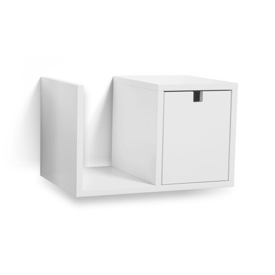 Mavis Falsterbo Bedside Table Wall Mounted White Lacquer