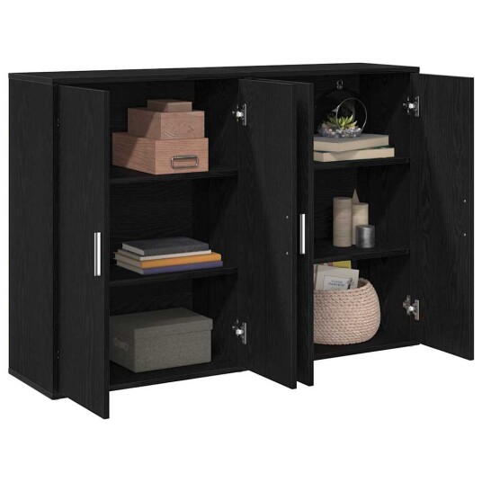 Sidebord Svart eik 60 x 31 x 84 cm Konstruert tre