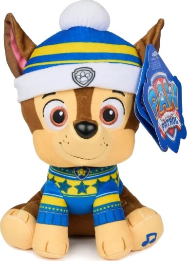 Paw Patrol Julebamse Med Lyd 20 cm Chase Paw Patrol Julebamse Med Lyd 20 cm Chase