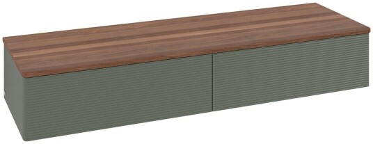 Villeroy & Boch Villeroy & Boch Antao Sideskap 160x50x26,8 cm m/lys Grønn/Valnøtt Villeroy & Boch Villeroy & Boch Antao Sideskap 160x50x26,8 cm m/lys Grønn/Valnøtt