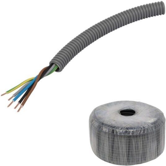 Pipelife FQ PowerFlex Kabel forhåndslagt, tvinnet 16 mm x 100 m, 5G 1,5 mm²