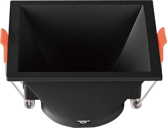 V Tac GU10 innfellingsspot   Sort kvadratisk PC plast IP20 Hull: 83x83 mm Mål: 93x93 mm