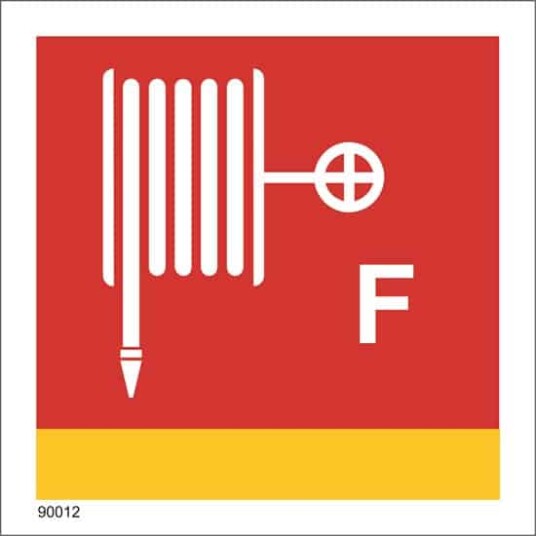 FIRE HOSE WITH NOZZLE - FOAM 15X15 Alu-plate 40x40cm