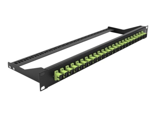 Delock - Koblingspanel - Rackmonterbar - Sc Mm X 24 - Svart Limegrønn - 1U - 19"