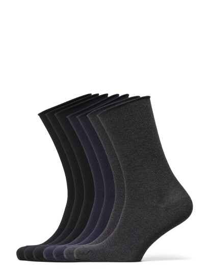 Decoy Decoy Socks Org.cotton 7Pk   Black   37 41