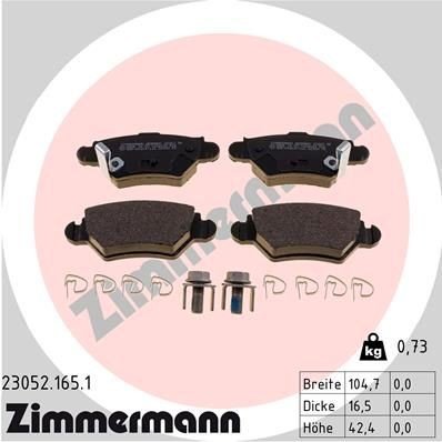 Bremseklosser ZIMMERMANN 23052.165.1