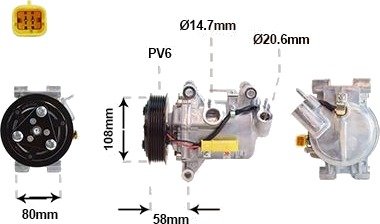 AC-kompressor VAN WEZEL 0901K702