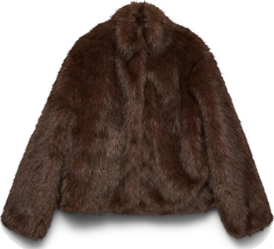 Vero Moda Fuskepels vmMonroe Kåpe Dame Brun L Vero Moda Fuskepels vmMonroe Kåpe Dame Brun L