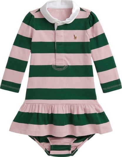 Polo Ralph Lauren Kjole m. BloomerSurfside Rose/Kelly Green Polo Ralph Lauren 68 Kjole Grønn Rosa 62