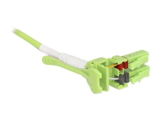 Delock - Fibre Channel-Kabel - Lc Multimodus (Hann) Uniboot Til Lc Multimodus (Hann) Uniboot - 2 M - Fiberoptisk - 50 / 125 Mikroner - Om5 - Halogenfri - Limegrønn