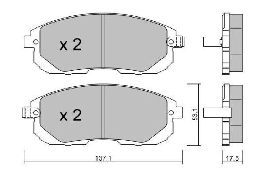 Bremseklosser AISIN BPNI-1005 Bremseklosser AISIN BPNI-1005