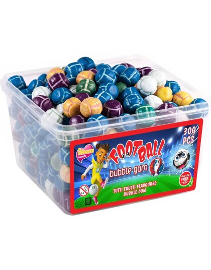 1,5 kg Ilham Football Bubblegum Fotballformet Tyggegummi med Assorterte Fruktsmaker 1,5 kg Ilham Football Bubblegum Fotballformet Tyggegummi med Assorterte Fruktsmaker