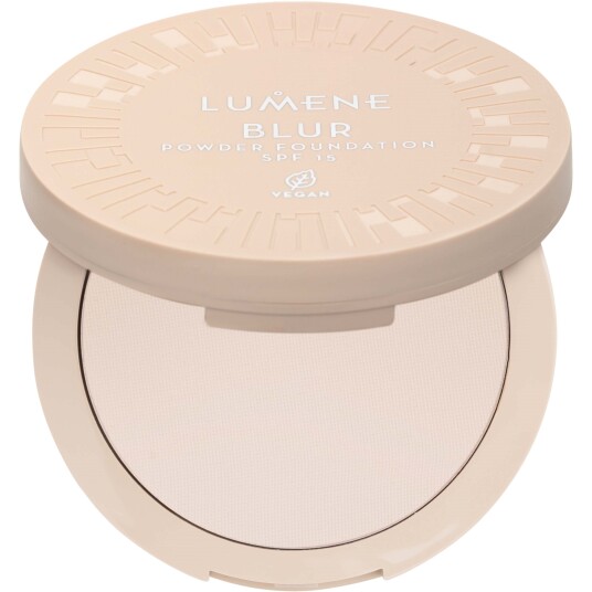Lumene Blur Longwear Foundationpudder SPF 15 #0, Vegansk, Matt, 10 g