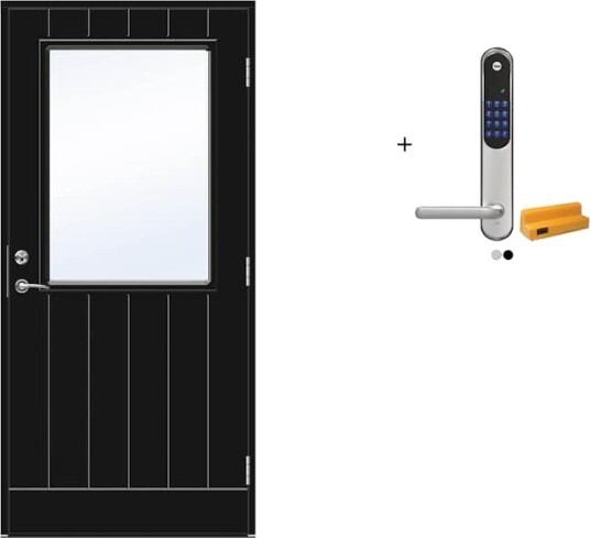 Ytterdør Swedoor Advance-Line Vision Astra med Yale Doorman Classic Home