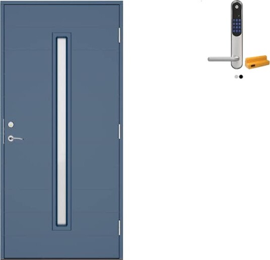 Ytterdør Swedoor Clever-Line+ Mols med Yale Doorman Classic Home