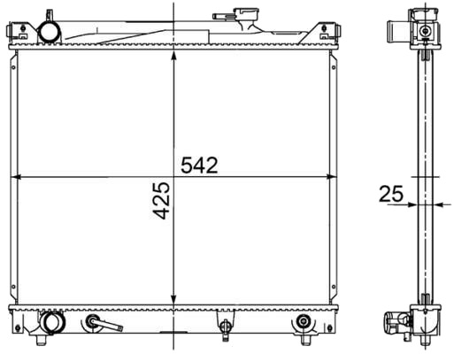 Radiator, motorkjøling MAHLE CR 754 000S