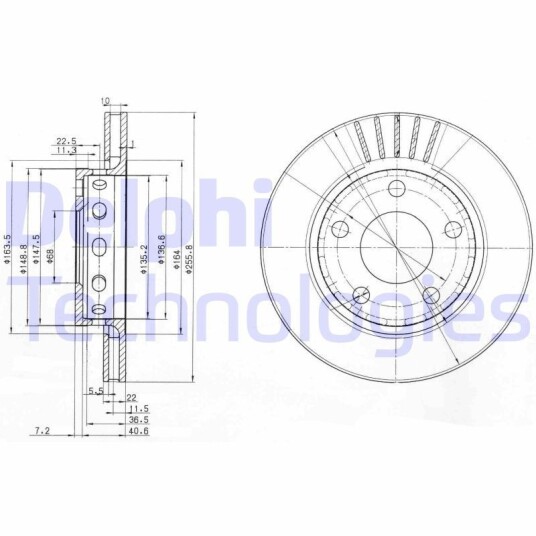 Bremseskive DELPHI BG3785 Bremseskive DELPHI BG3785