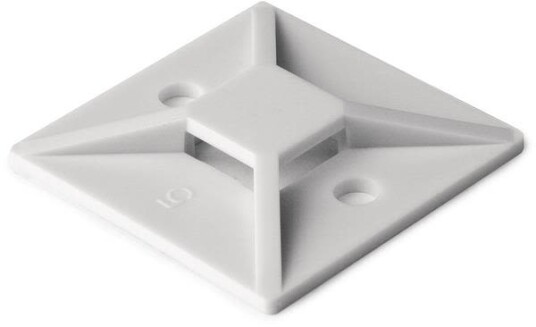 Hellermann Tyton MB2A Festesokkel selvklebende 13 x 13 mm Hvit 100 stk. Installasjonsmaterial