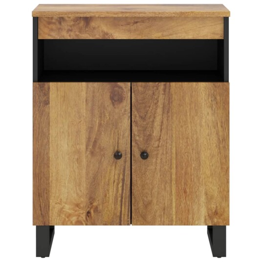 vidaXL Skjenk med 2 dører 60x33x75 cm heltre mango