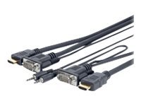 VivoLink Pro - HDMI-kabel - HD-15 (VGA), mini-phone stereo 3.5 mm, HDMI hann til HD-15 (VGA), mini-phone stereo 3.5 mm, HDMI hann - 7 m