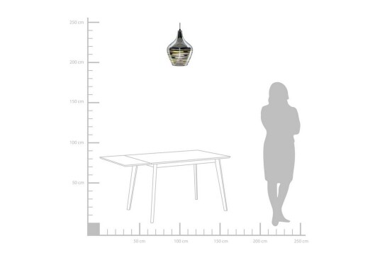 Taklampe Sangone 23 cm Sølv