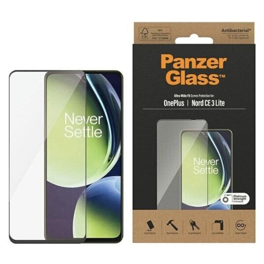 PanzerGlass Skjermbeskytter til OnePlus Nord CE 3 Lite - Herdet Glass med Ultra-Wide Fit