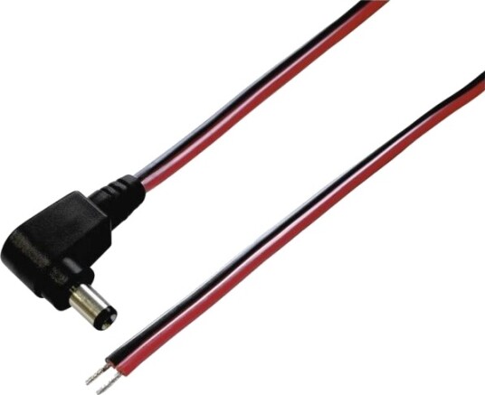 Lavspennings Tilkoblingskabel Lavvolt-Stikk Åpen Ende 5.50 Mm 2.10 Mm 0.50 M 1 Stk