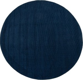 Kilands Vejle rund blue håndvevd ullteppe