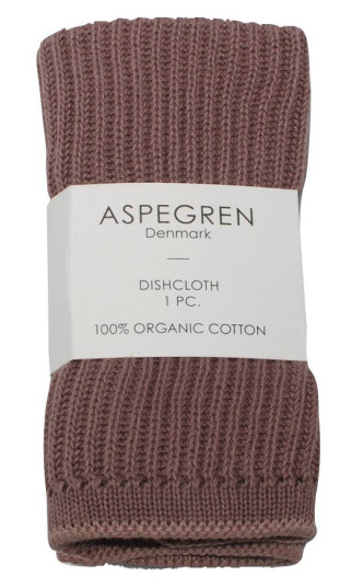 Aspegren Ripple kjøkkenklut strikket 26x26 cm elderberry