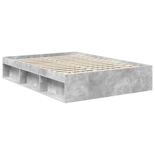 Sengestamme med hodegjerde Betong 140 x 190 cm Konstruert tre Sengestamme med hodegjerde Betong 140 x 190 cm Konstruert tre