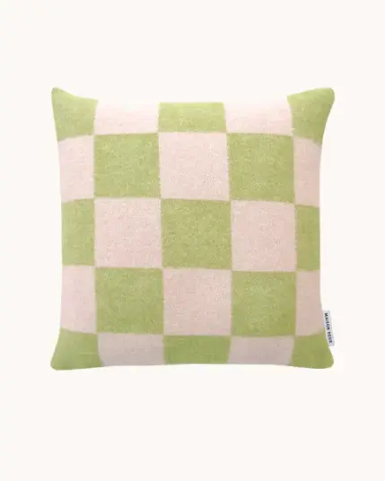 Maison Deux Checkerboard Putetrekk 50x50 Grønn/Rosa