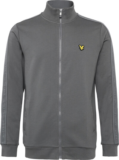 Lyle & Scott Sport Jacquard Tape Track Top Grey S