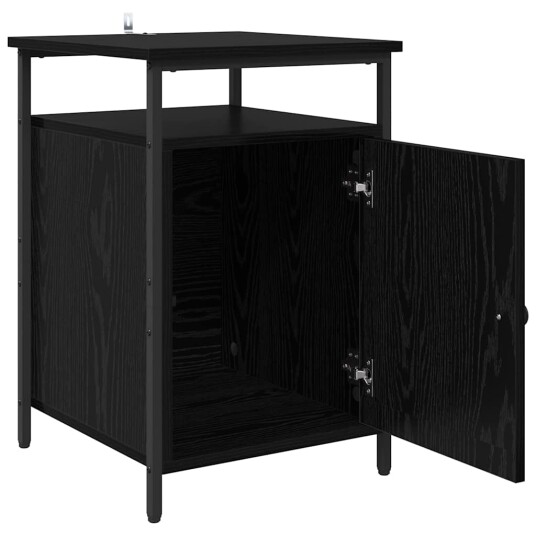  Nattbordskap Svart eik 40 x 42 x 60cm Konstruert tre