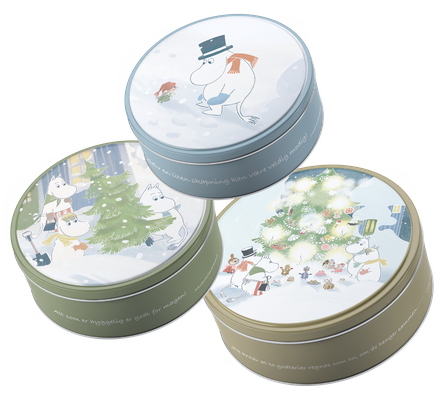 Moomin Mummi kakebokser jul sett med 3 stk
