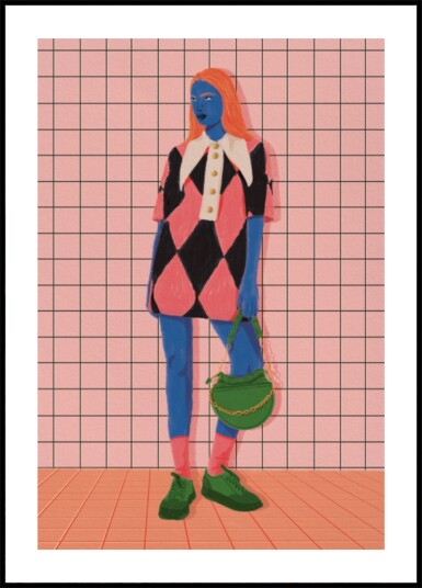 Vibrant Argyle Style Plakat / 100x150