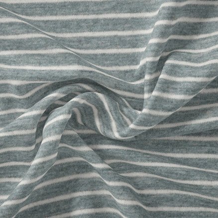 Stoffabrics Â Avalana Jersey Melange Stripe Stoff 160cm Farge 154 50cm