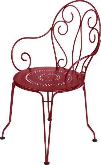 Fermob - Montmartre Armchair Chili 43 - Utendørs Spisebordstoler - Rød - Metall