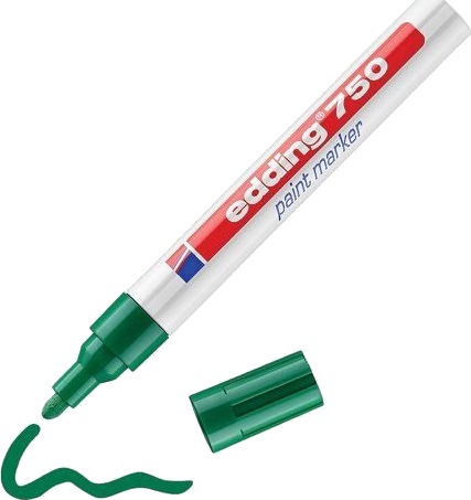 Edding 750 Paint Marker Grønn 2-4Mm 10 Stk.
