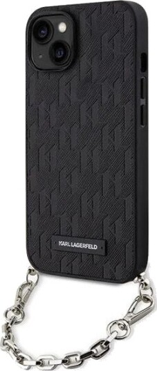 Karl Lagerfeld KLHCP14SSACKLHPK iPhone 14 6.1" black/black hardcase Saffiano Monogram Chain