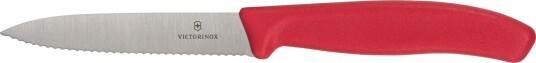 Victorinox Swiss Classic Grønnsakskniv 10 cm, bølget - rød