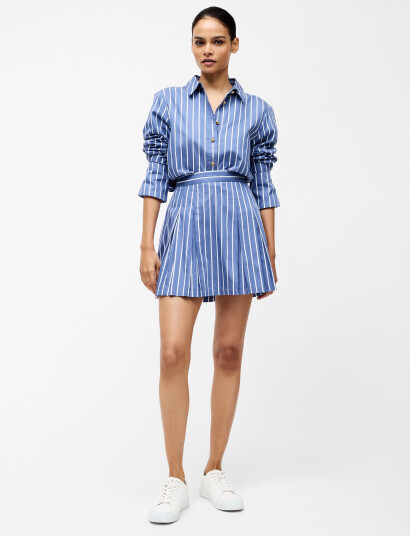 French Connection Alexis Cotton Stripe Pltd Mini - Blue - 40