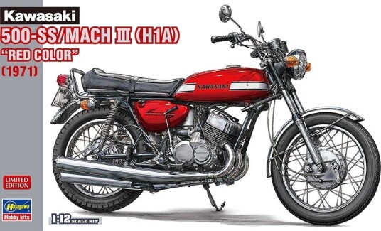 Hasegawa 1/12 Kawasaki 500-SS/Mach III (H1A) Red Color - 1971