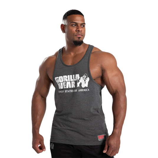 Gorilla Wear Classic Tank Top Dark Grey Grå Large Gorilla Wear Classic Tank Top Dark Grey Grå Large