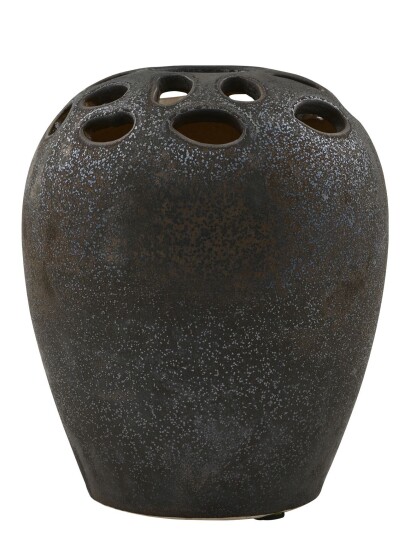 House Doctor Varios Vase Black STAIN H13.1CM