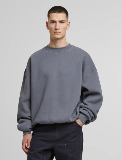 Prohibited Oversized Crew Neck - Grey - S Prohibited Oversized Crew Neck - Grey - S