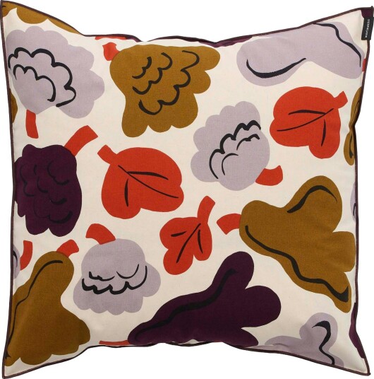 Kukasta Kukkaan Putetrekk 50x50 cm Plum / Bronsefarget / Terracotta