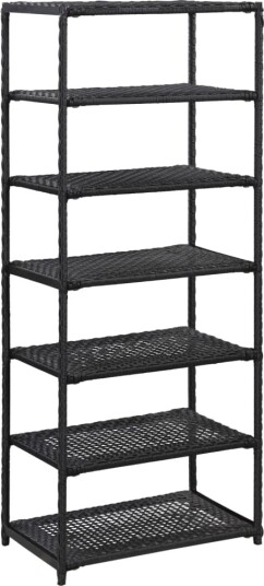 vidaXL Skostativ svart 50x30x120 cm polyrotting