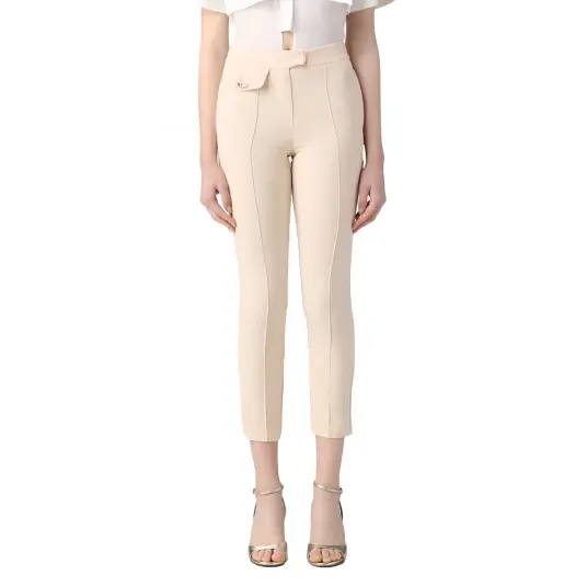 Simona Corsellini Dame Bukser Beige XS, Simona Corsellini Dame Bukser Beige XS,